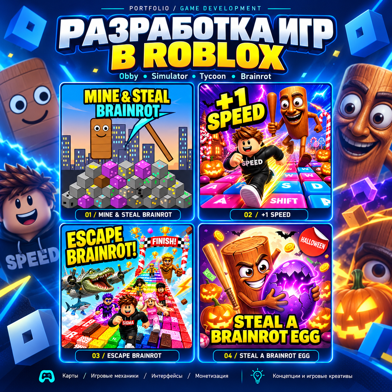 Разработка игр в Roblox под ключ