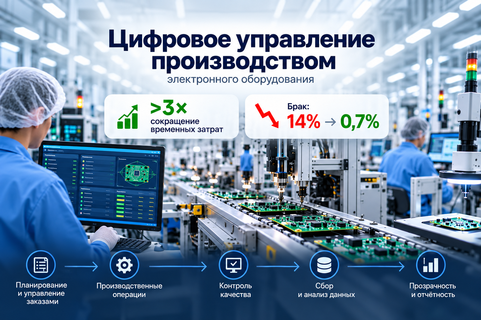 Цифровая система управления производством электронного оборудования