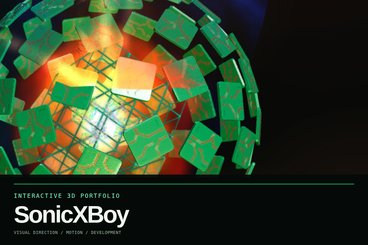 SonicXBoy — интерактивный 3D-сайт-портфолио