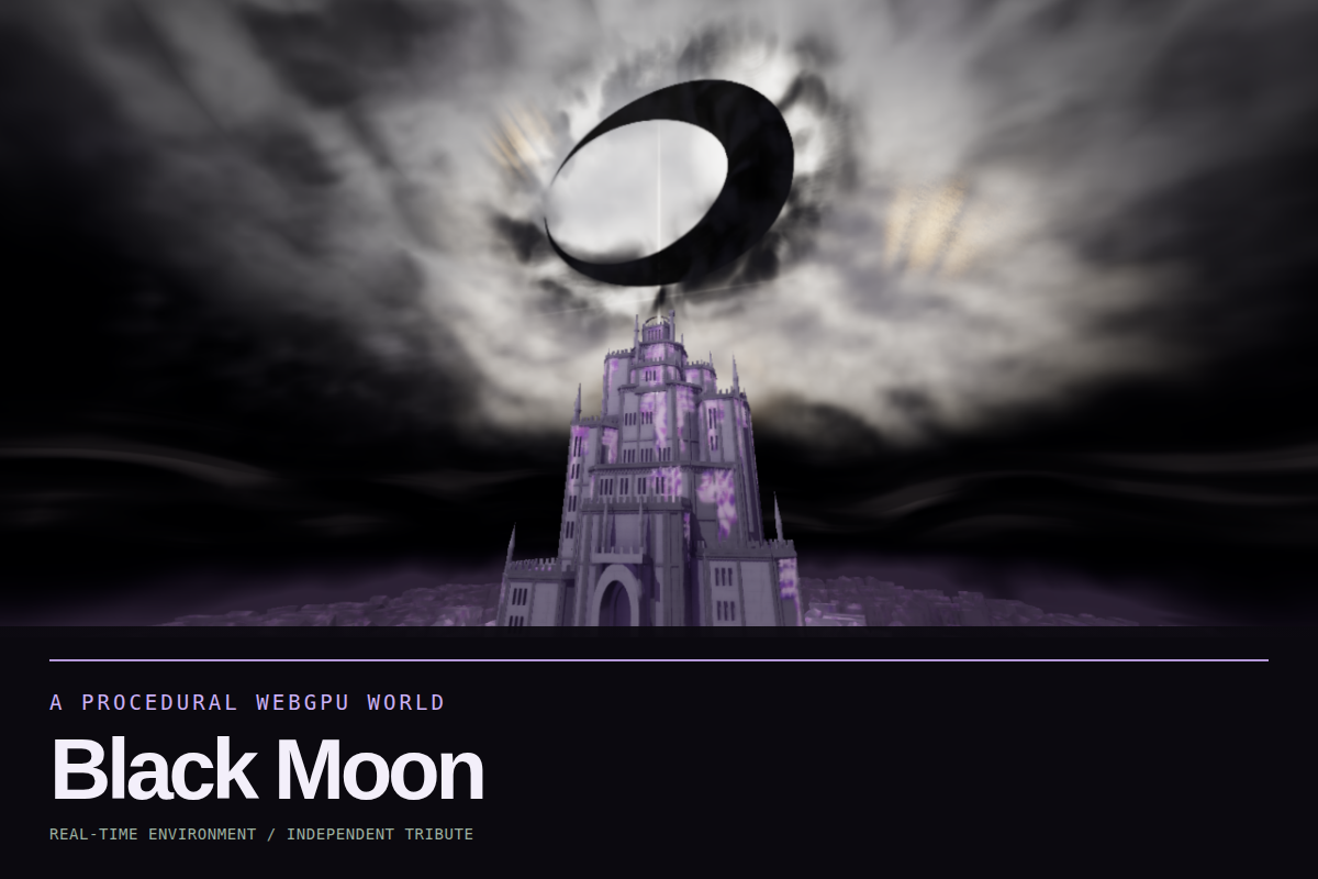 Black Moon — процедурный 3D-мир на WebGPU в браузере