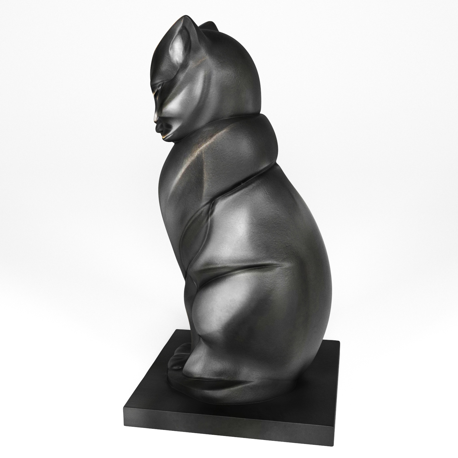 Кошка сидит скульптура
