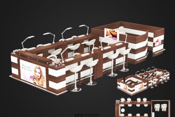 3D Визуализация стенда, киоска, ларька, торгового острова