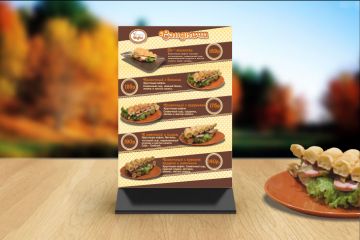 меню для кафе