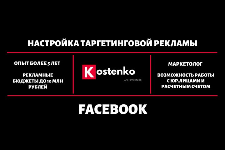 Настройка Таргета Facebook + 1 месяц Ведения и Оптимизации - 1239820