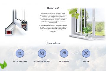 Лендинг для компании по продаже окон