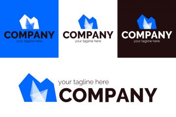 Logo: Буква М и минерал