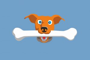 Пес-раскрашен с тенями(голубой фон)