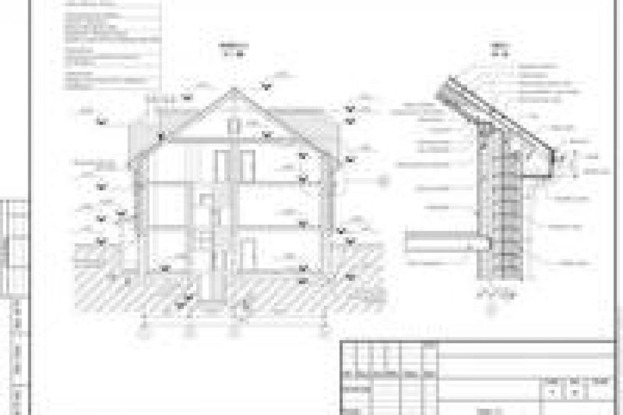 Как сделать разрез дома чертеж