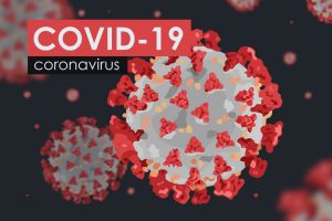 Coronavirus covid-19 pandemic illustration, concept virus design