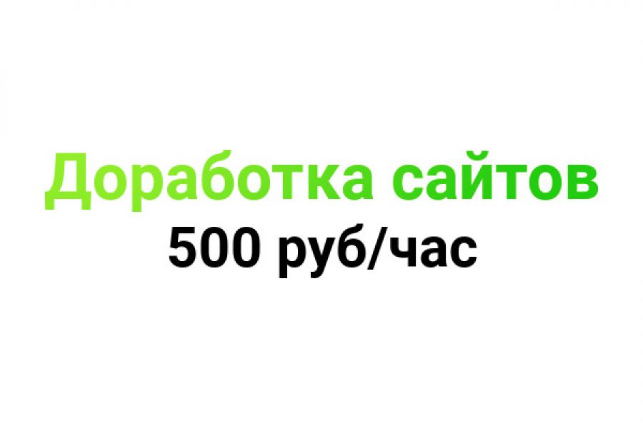Доработка сайтов 500 руб. за 1 день.. Григорьев Сергей