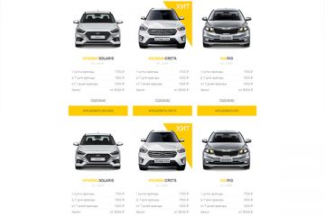 Landing page - аренда/прокат авто.