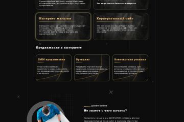 Дизайн Landing Page для агентства по предоставлению услуг разработке сайтов.