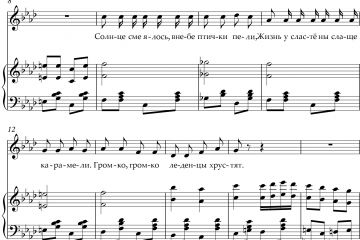 Ноты из м/ф Маша и медведь "Песенка сластёны"