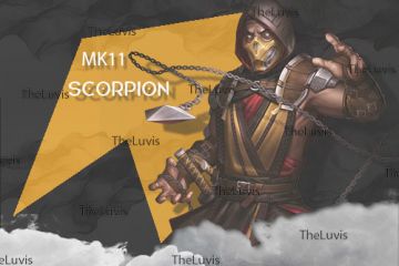 арт скорпион по игре Mortal Kombat