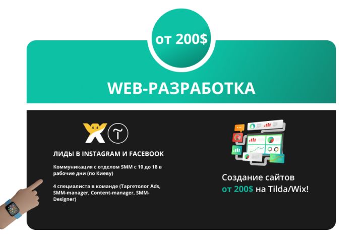 Сайт "Визитка" на Tilda/Wix Premium - 1636656