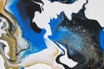 Озеро. Акрил. Флюид Арт