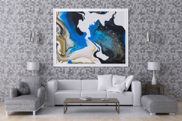 Озеро. Акрил. Флюид Арт