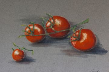 Помидорки черри. Сухая пастель