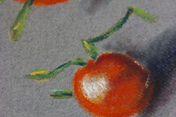 Помидорки черри. Сухая пастель