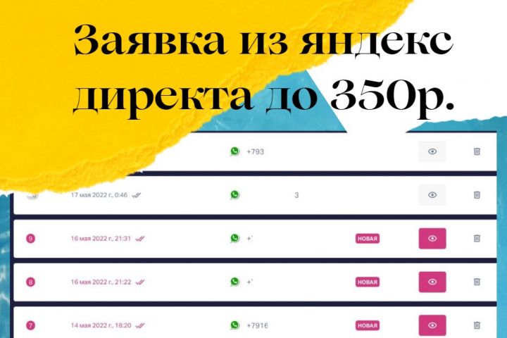 Заявки из Яндекс директ. - 1646674