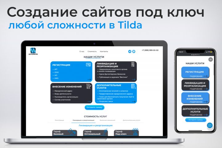Разработаю продающий лендинг под ключ Tilda - 1661495