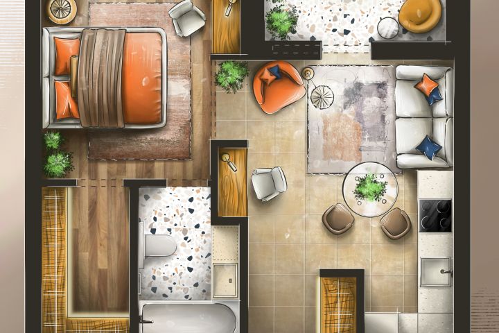 Скетч - план помещения - 1676732