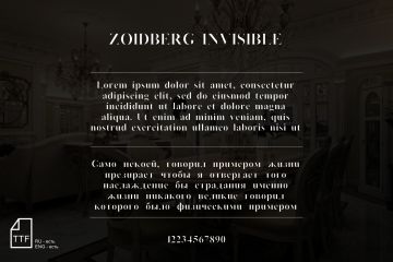 Шрифт ZOIDBERG INVISIBLE 