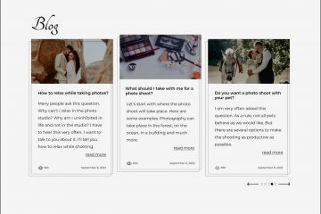 Дизайн Landing Page (страница фотографа)