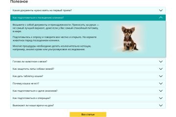 Дизайн Landing Page (ветеринарная клиника)