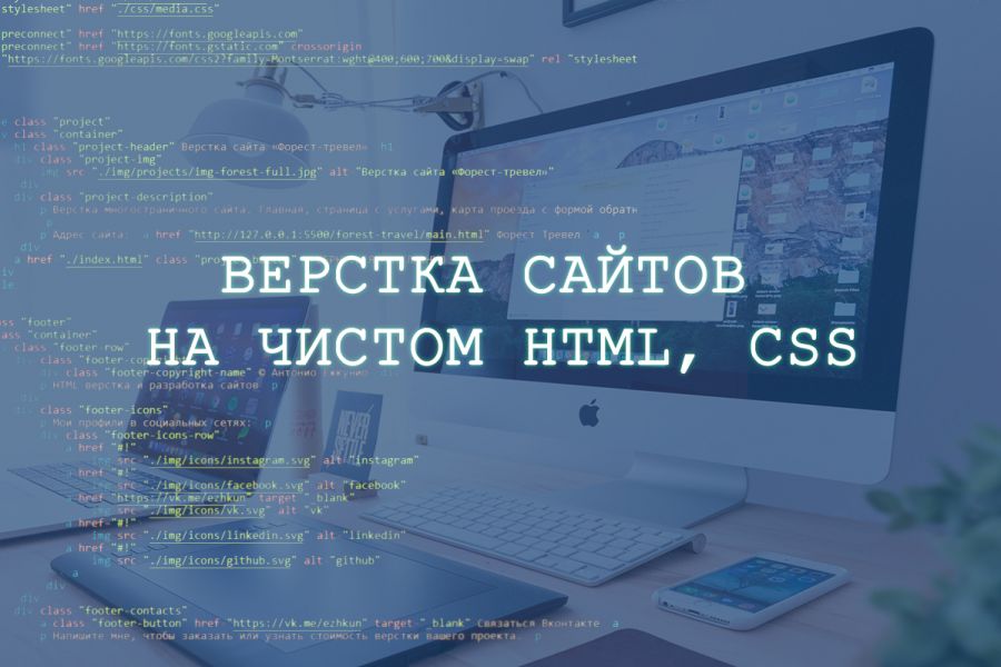 Адаптивная верстка html css. Веб страница.