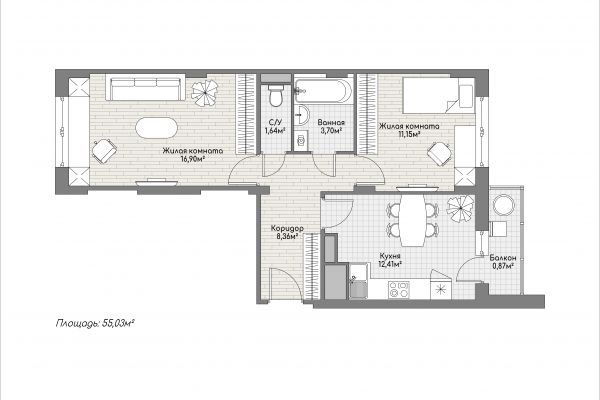 Планировочное решение. Дизайн интерьера.