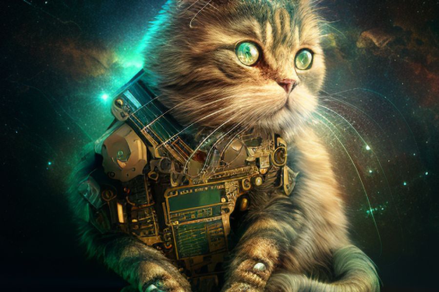 Продаю: Space cat picture -   товар id:8042