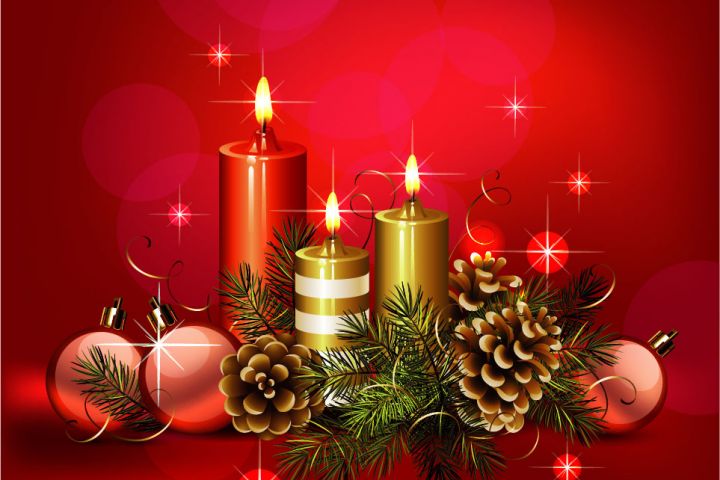 Нарису в векторе красивую новогоднюю открытку - 1750788