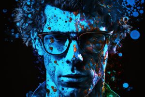 lartetyu_headshot_of_blue_leopard_man_wearing_3D_glasses_vibran_