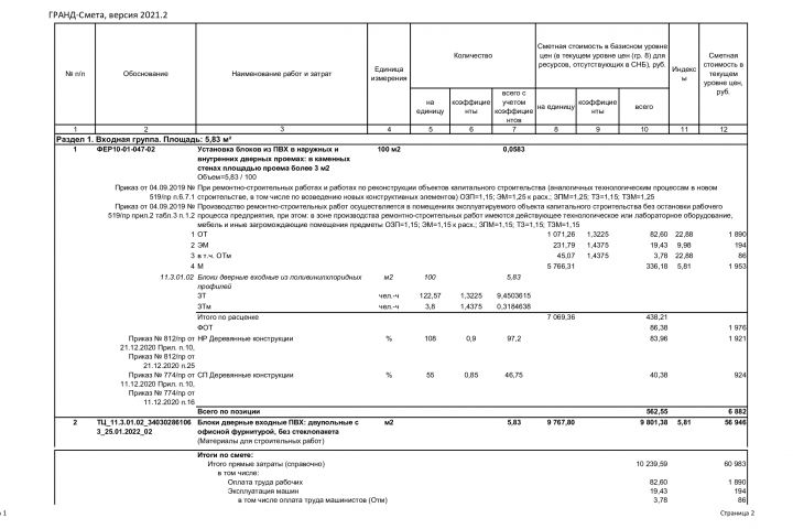 Разработка сметной документации - 1794005