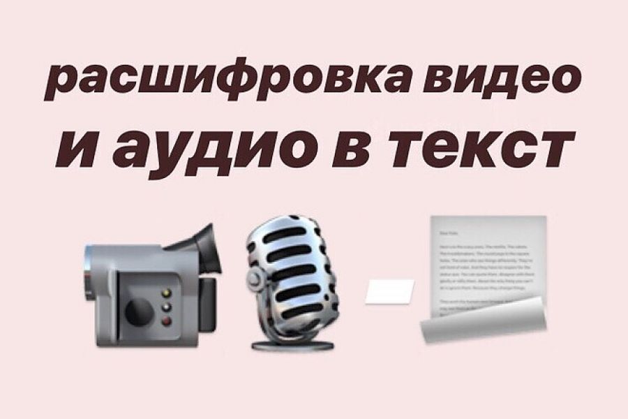 Расшифровка видео и аудио в текст 500 руб.  за 2 дня.. Татьяна Корделюк