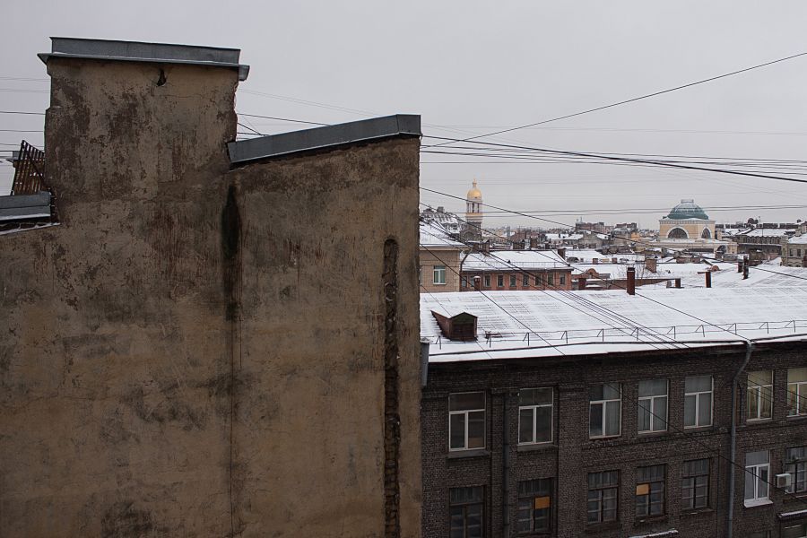 Продаю: Серый зимний день в Санкт-Петербурге, снег и крыши -   товар id:9121
