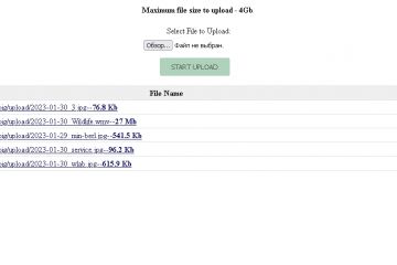 Скрипт загрузки больших файлов через браузер