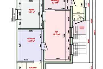 Проект одноэтажного дома с эркером