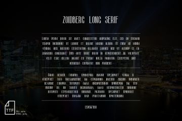 Шрифт ZOIDBERG LONG SERIF 