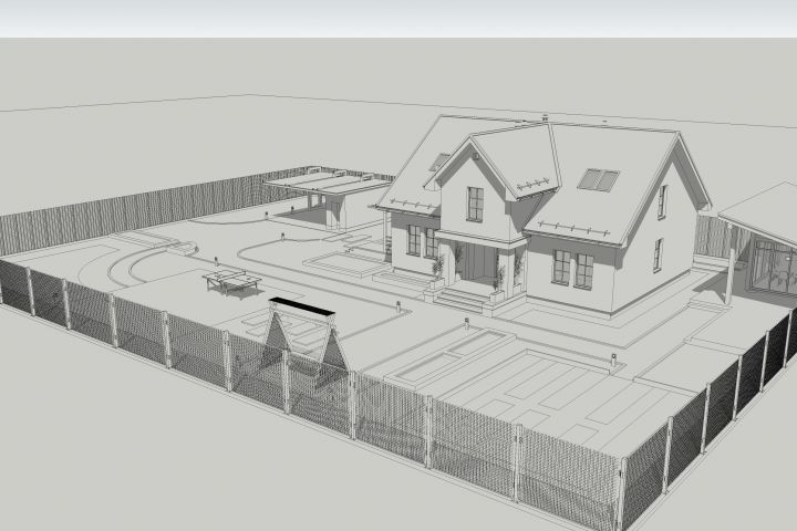 3D модель здания, сооружения. Sketchup. - 1843131