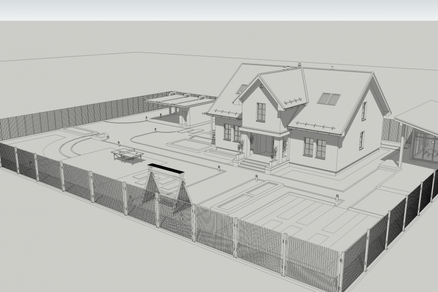 3D модель здания, сооружения. Sketchup. 5 900 руб.  за 7 дней.. Антон Волков