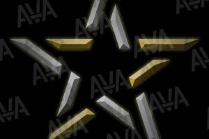 Logo ''STAR''  Водяной знак Logo AVA (Background BLACK) (1 000 X