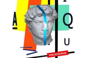 Картина Малевича и голова Давида (коллаж в формате JPG)