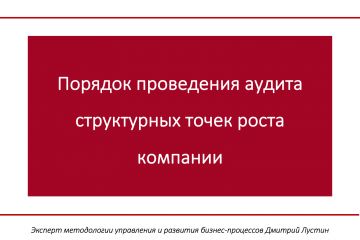 БОНУС + Бланк + Инструкция проведения аудита структурных точек роста компании