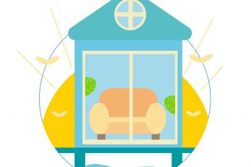 Логотип дом у моря