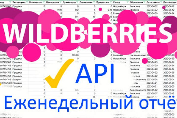 Аналитика Вайлдберриз в Гугл-таблице: еженедельные отчёты, остатки, продажи - 1895558