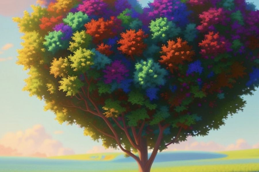Продаю: Продам Арт на котором изображено разноцветное дерево  -   товар id:10555