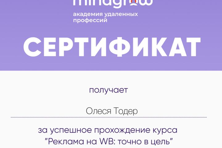 Менеджер маркетплейса ВБ