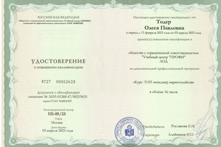 Анализ конкурентов(1 ниша)